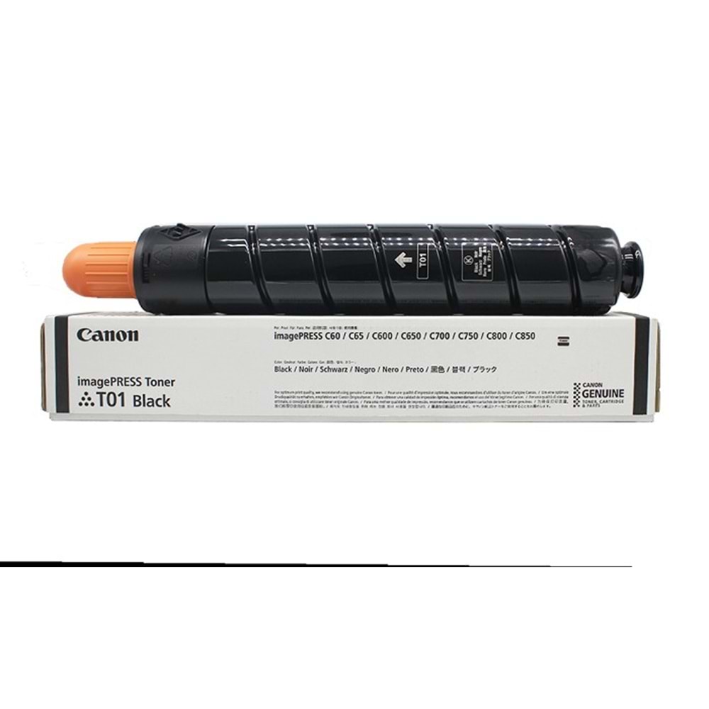 Canon T01 Siyah Toner , IMAGEPRESS C 600 , C 700 , C 750 , C 850 , 8066B001AA