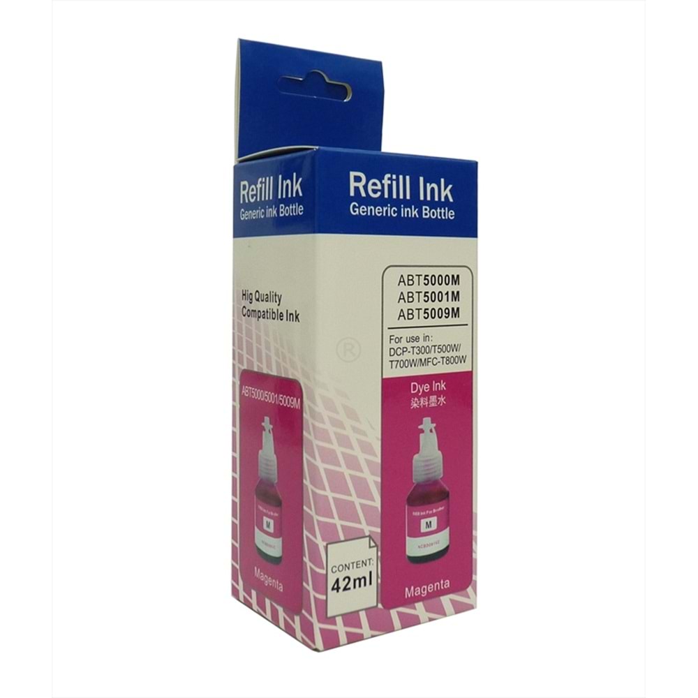 Brother, Kırmızı Refill Ink, Universal, BT-5000, BT-6000, 42ml Techprint