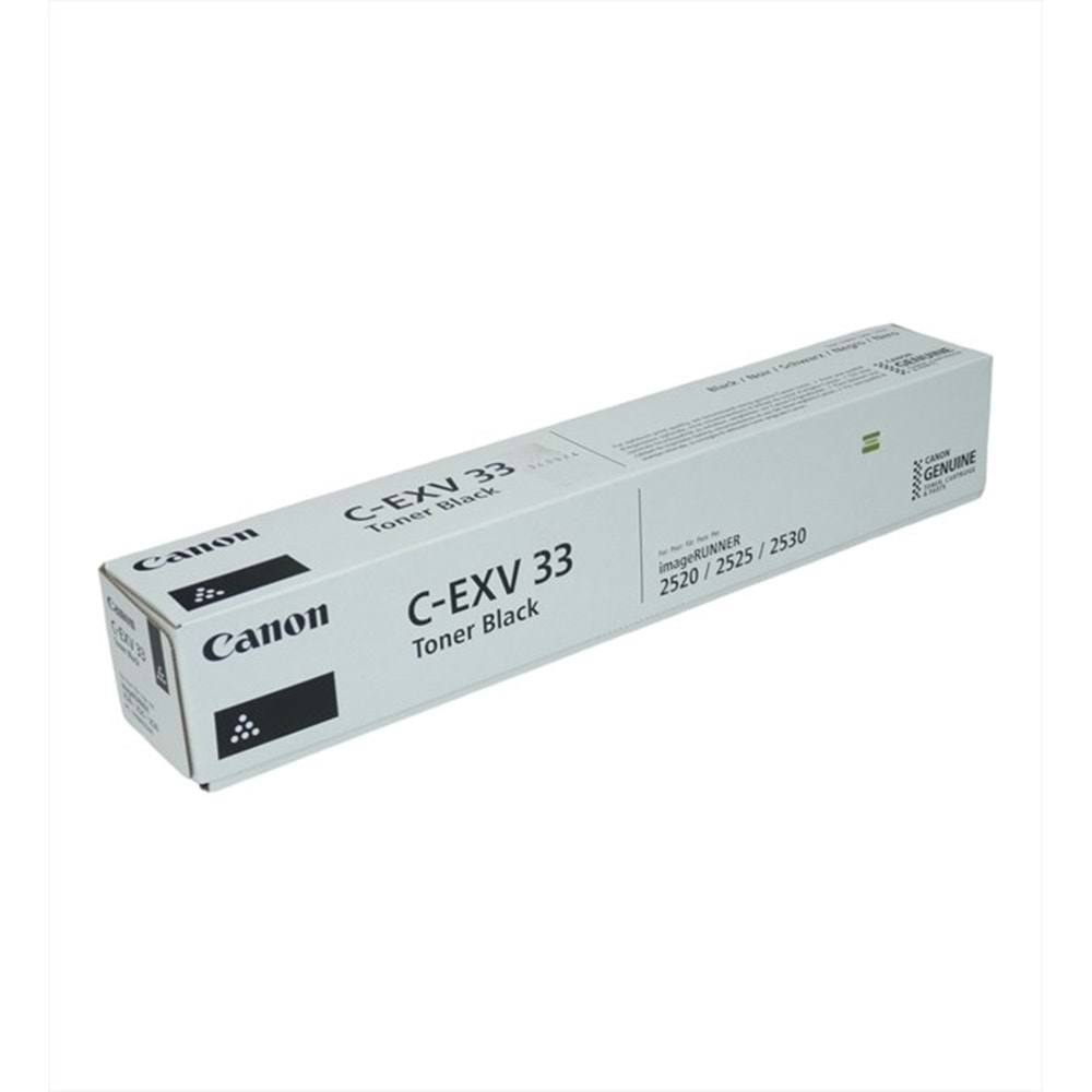 Canon C-EXV 33 Siyah Toner, IR 2520, 2525, 2530, 2785B002AA, Orjinal