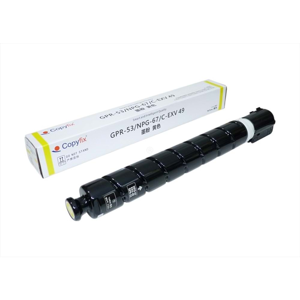 Canon C-EXV 49 Sarı Copyfix Toner, IR C3320, C3325, C3530, DX C3720, C3725, C3835, Chipli (460g), YCF