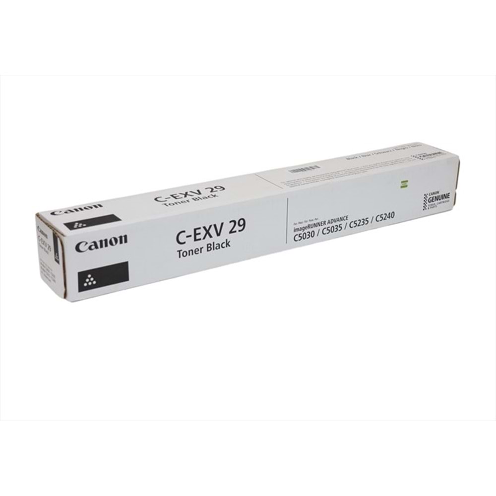Canon C-EXV 29 Siyah Toner, IR ADVANCE C 5030, C 5035, C 5235, C 5240, 2790B002AB, Orjinal