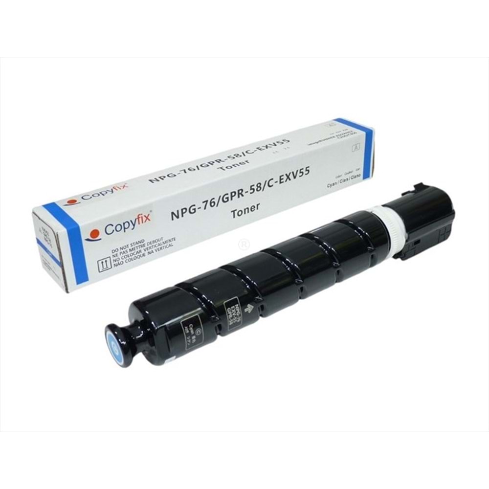 Canon C-EXV 55 Mavi Copyfix Toner , IR C 256 , IR C 356 , DX C 257 , C 357 , C 357 , C 359 , 2187C002AA , YCF