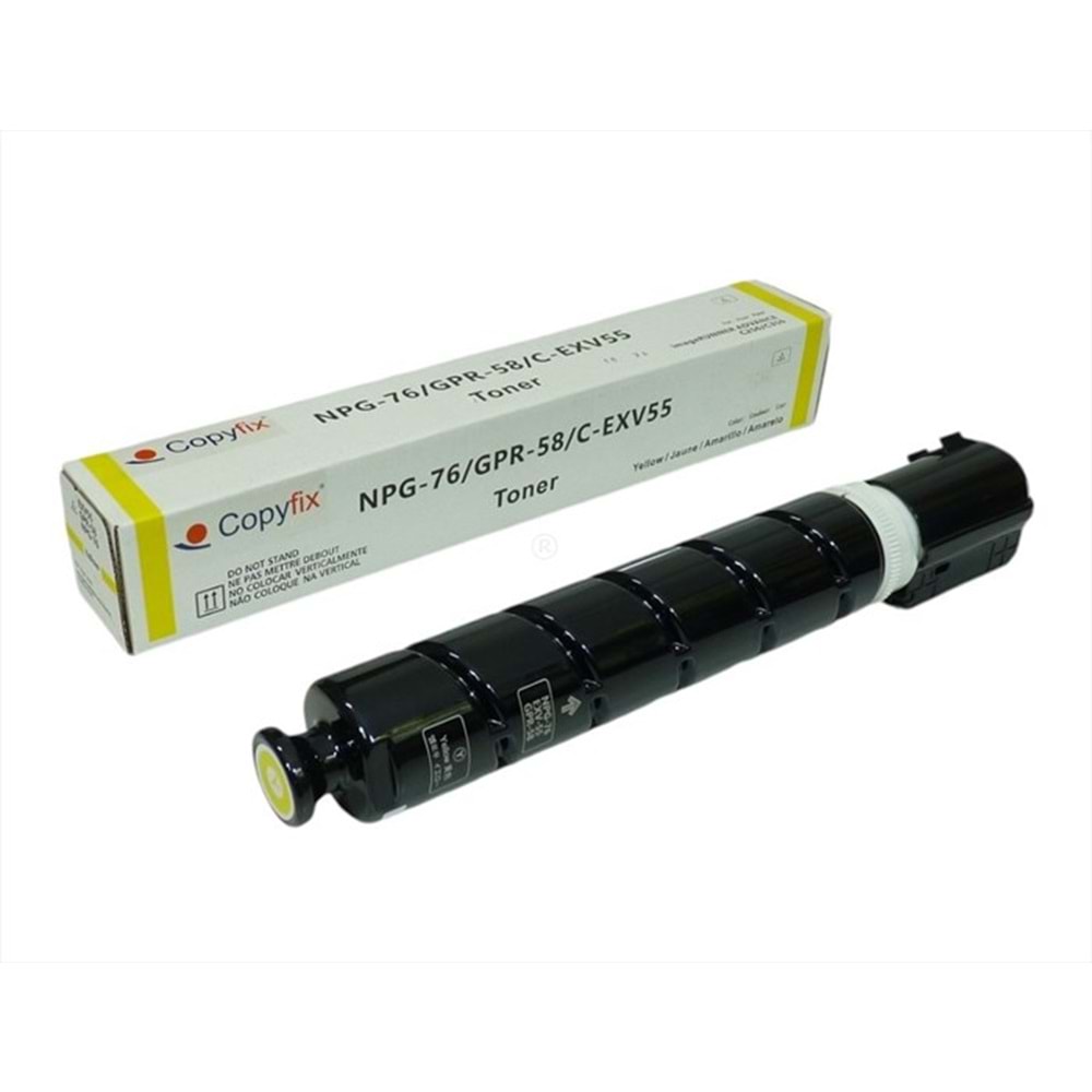 Canon C-EXV 55 Sarı Copyfix Toner , IR C 256 , IR C 356 , DX C 257 , C 357 , C 357 , C 359 , 2189C002AA , YCF