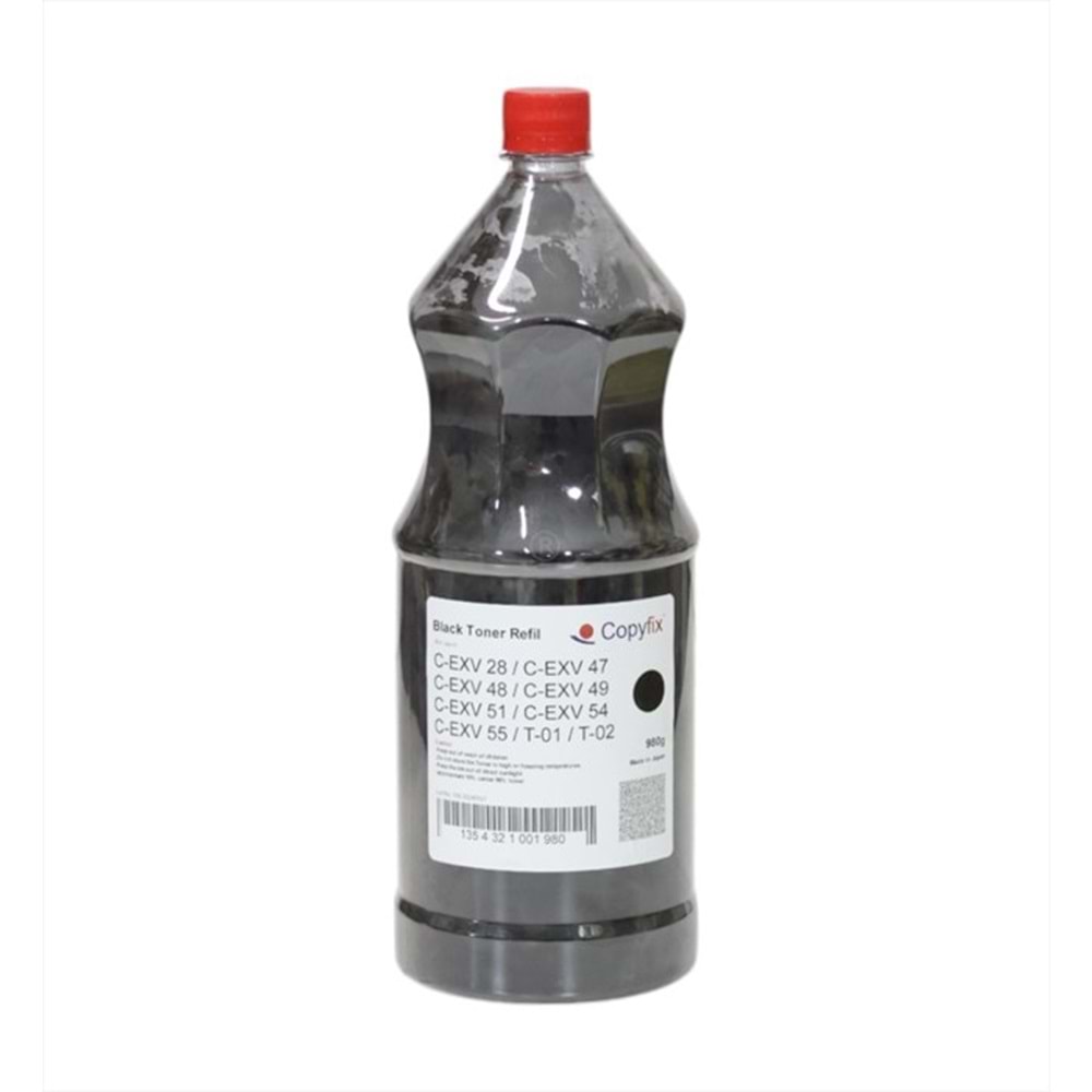 Canon Siyah Copyfix Dolum Toneri, C-EXV 28, C-EXV 47, C-EXV 49, C-EXV 51, C-EXV 54, 980G, ICF