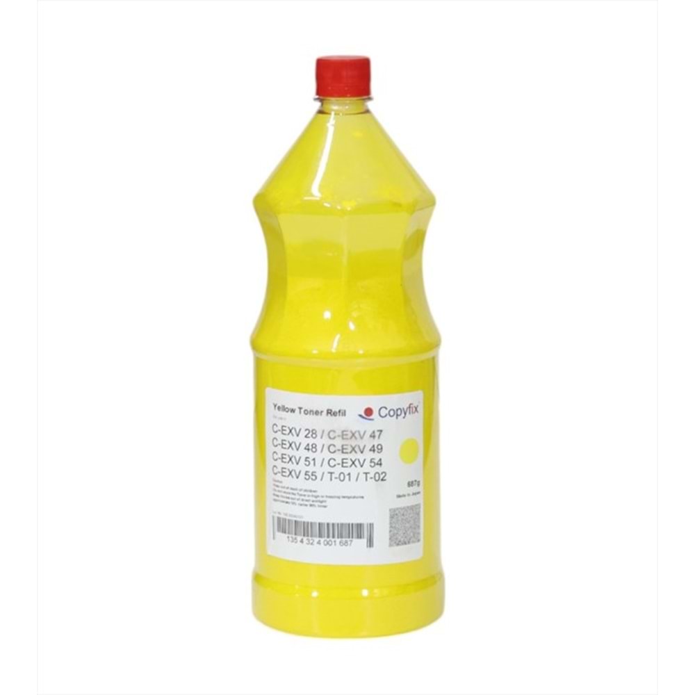 Canon Sarı Copyfix Dolum Toneri, C-EXV 28, C-EXV 47, C-EXV 49, C-EXV 51, C-EXV 54, 687G, ICF