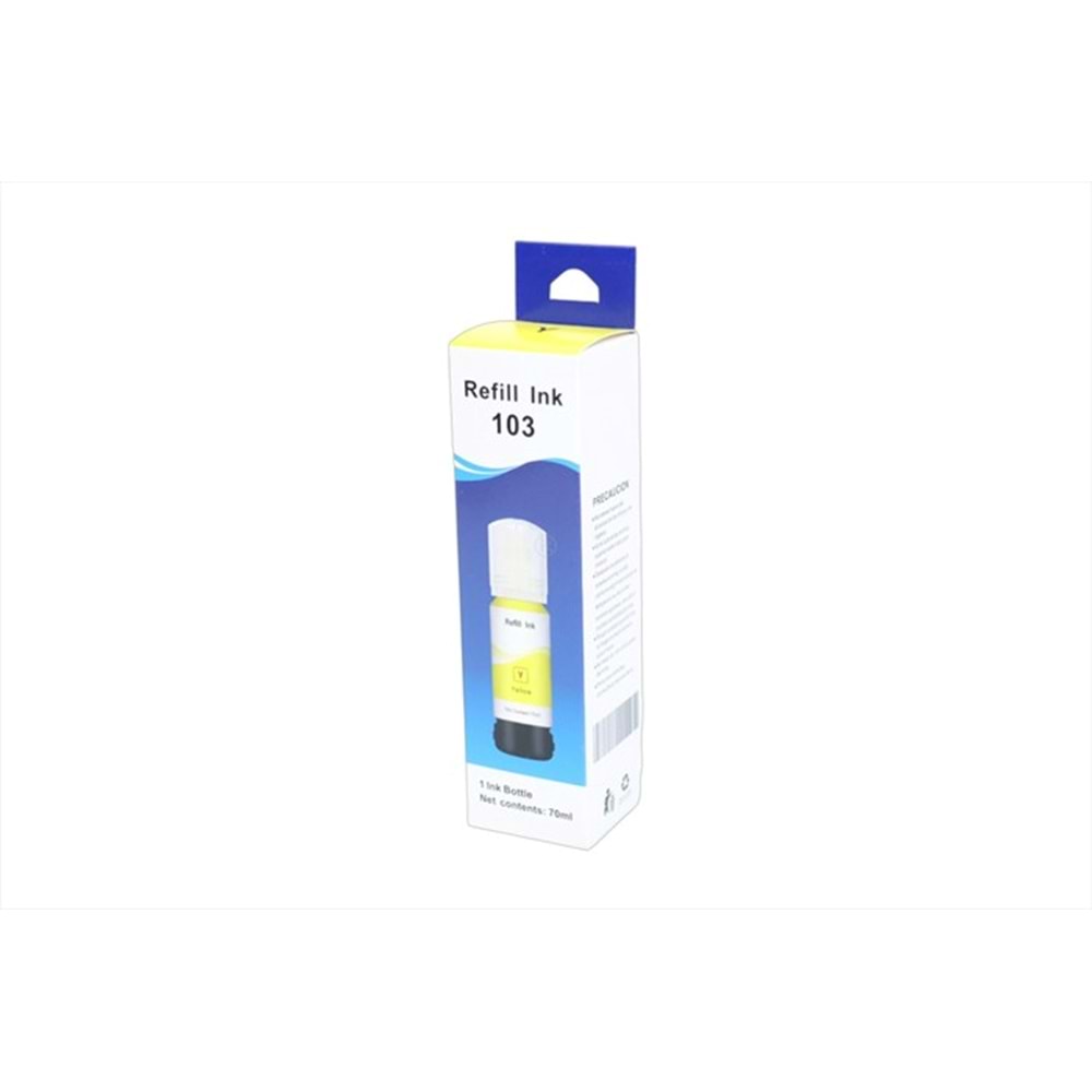 Epson 103 Sarı Refill Ink, Universal, 103 Serisi, 70ml, Muadil