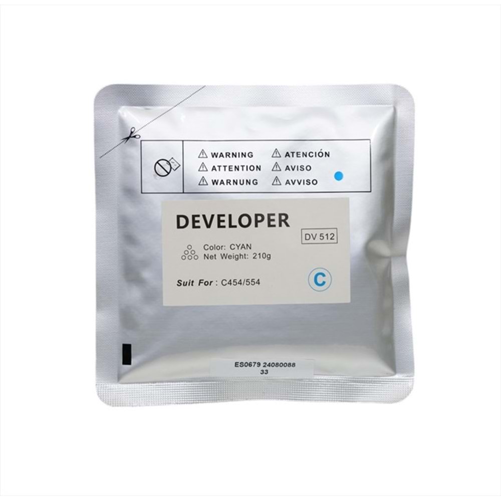 KN, DV-512 Mavi Muadil Developer, C224, C284, C454, DV214C, 221C, 226C, 311C, 313C, 512C, 619C, 210g, YCF