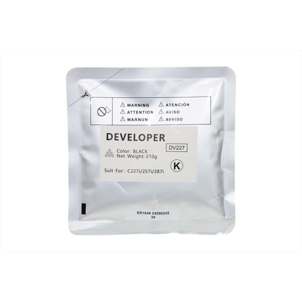 Konica Minolta DV227 Siyah Copyfix Developer, BIZHUB C 227i, C 257i, C 287i, DV-227K, 210g, YCF