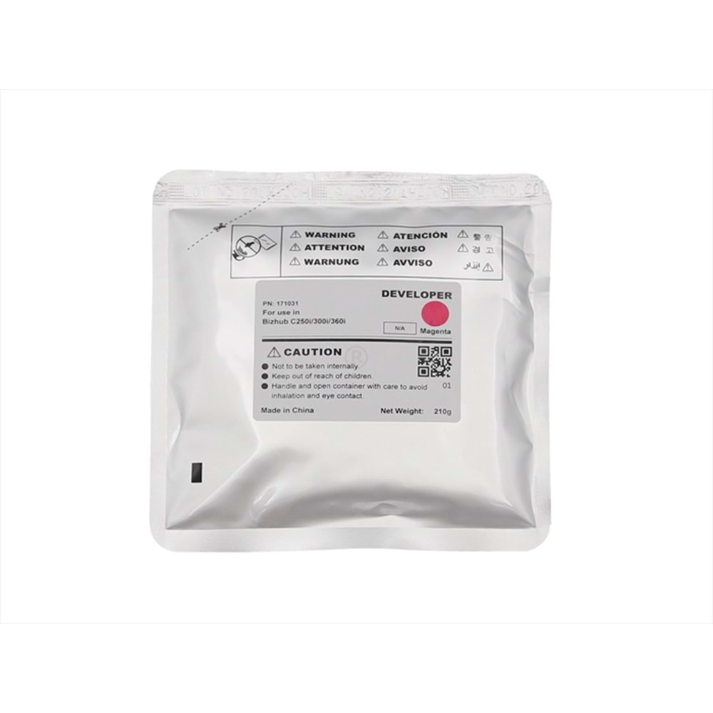 KN, DV-315M Kırmızı Muadil Developer, BIZHUB C 250 I, BIZHUB C 300 I, BIZHUB C 360 I, DV-315M, 210 g. CCF, P.171031