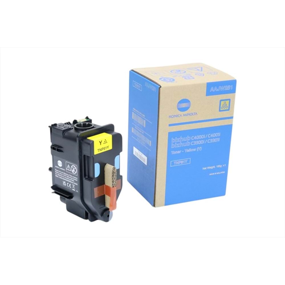 Konica Minolta, TNP-81Y Sarı Orjinal Toner , BIZHUB C 3300 I , 3300 I, 4000 I