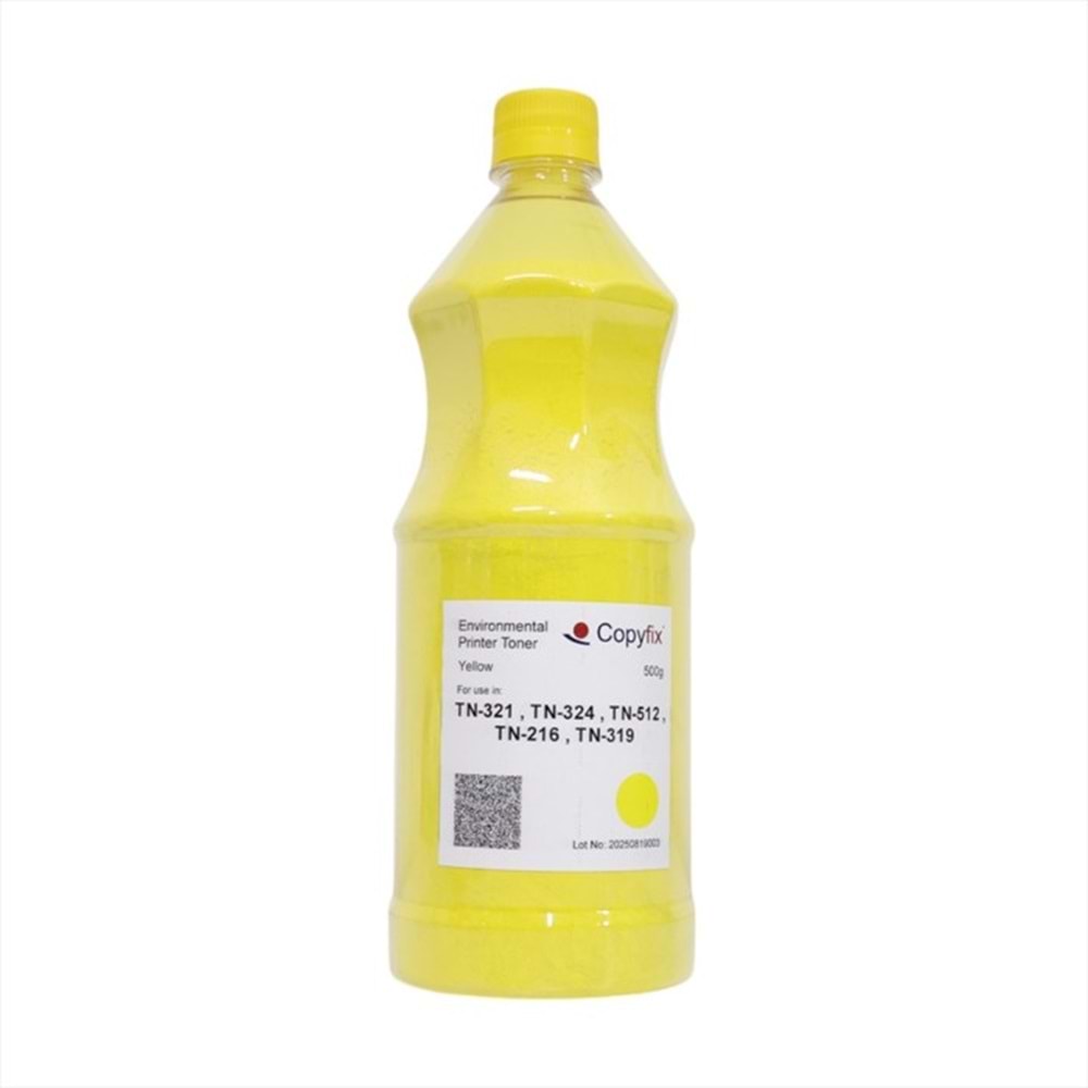 KN, Bizhub C224, TN-321, TN-324, TN-512, TN-216, TN-319 Copyfix Sarı Dolum Toneri, 500G Bottle, ICF