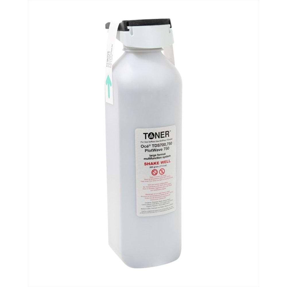 Oce TDS 700 / 750 Toner, TDS 700, TDS 750, PLOTWAVE 750, 1060047449, 500 g Bottle, (Made in USA)