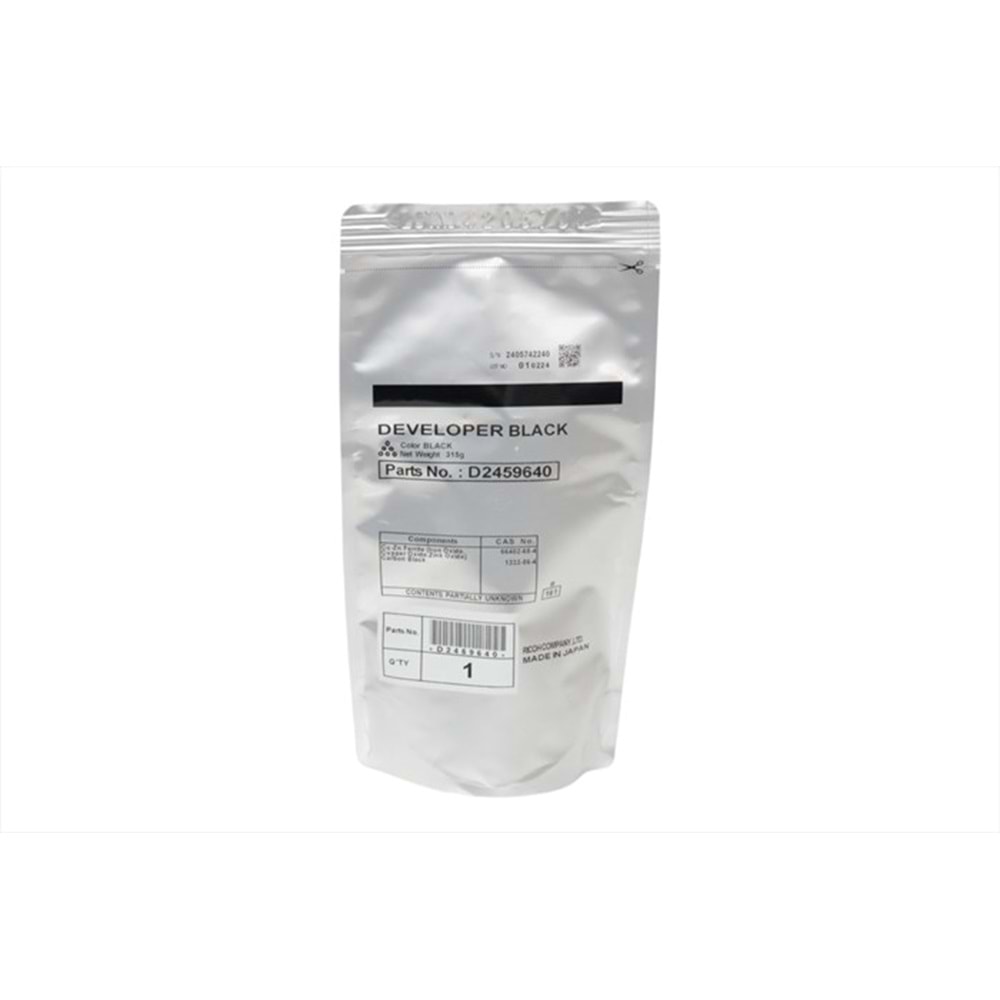 Ricoh D2459640 Developer, IM 2701, IM 2702, MP 2014, D245-9640, Orj