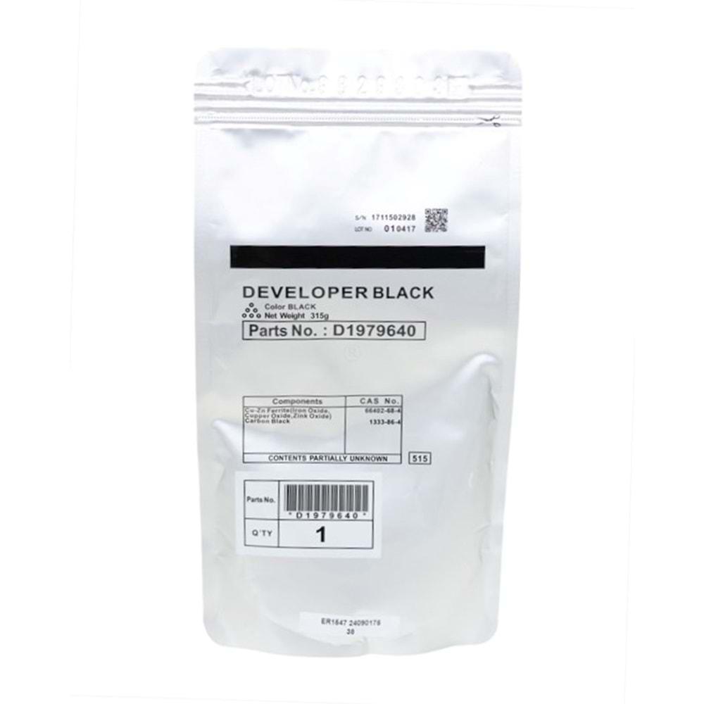 Ricoh MP 2554 Developer, MP 2554, MP 3054, MP 3055, MP 3555, MP 5054, MP 6054 D197-9640, YCF