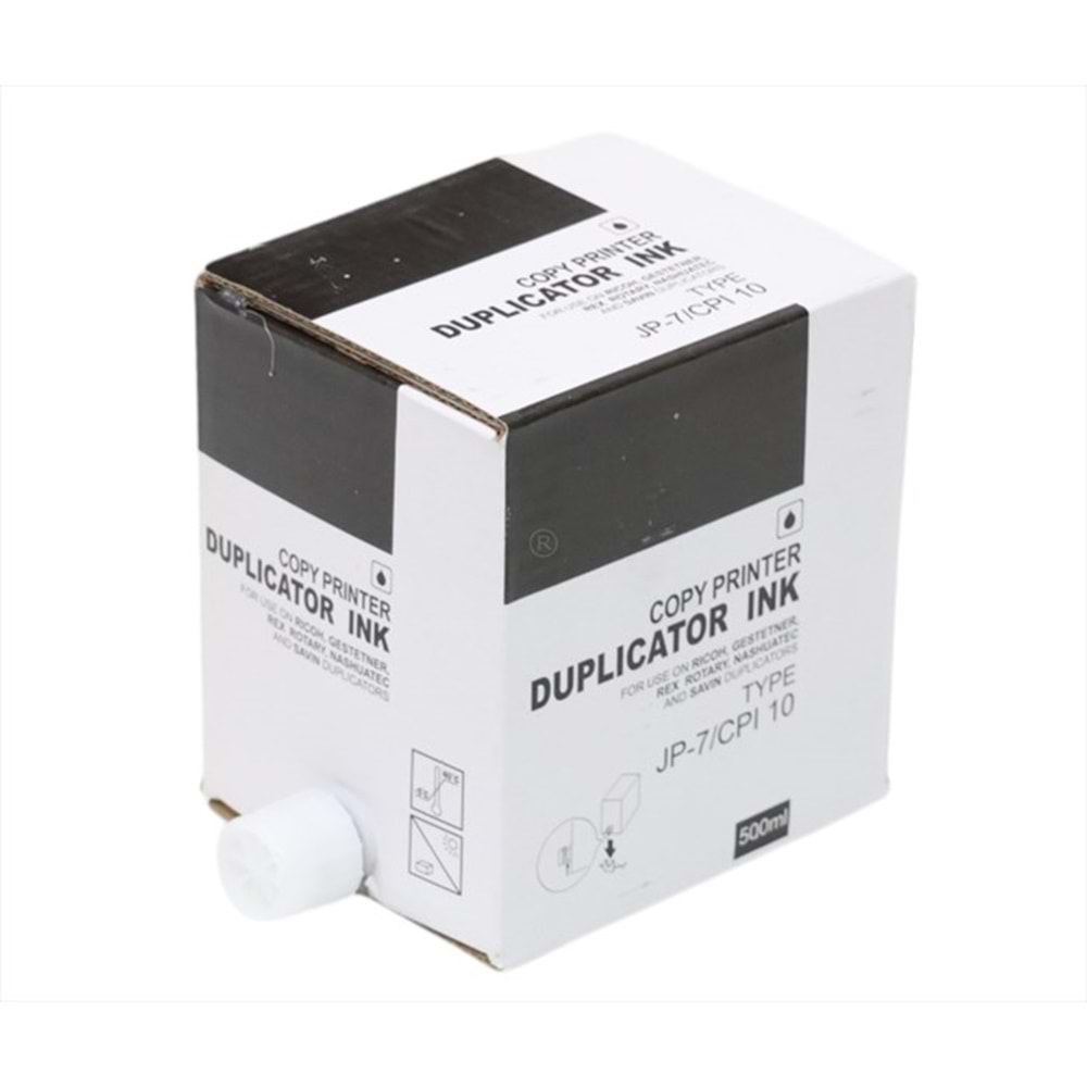 Ricoh JP-7 Mürekkep , JP 735 , JP 750 , PRIPORT DX 2330 , DX 2430 ,TYPE JP-7 , 500 ML , HCF