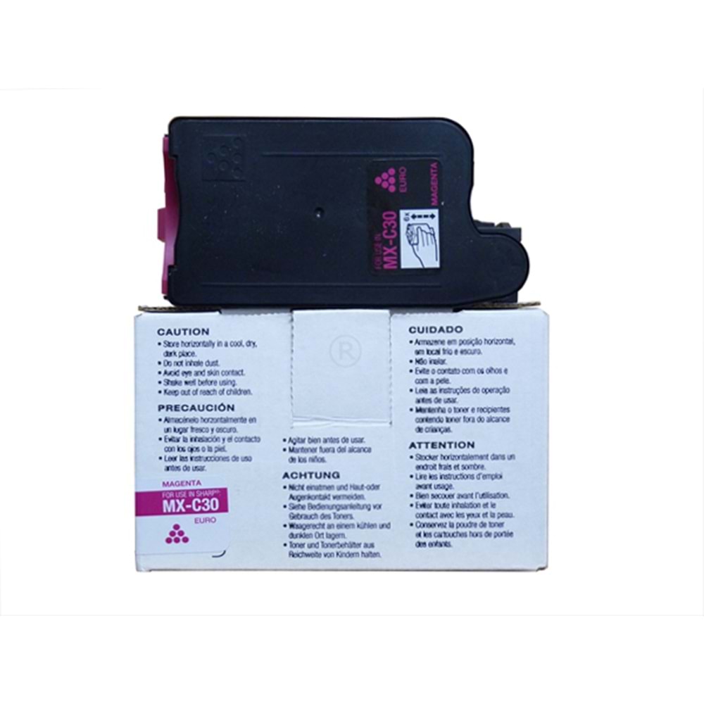 Sharp MX C250 Kırmızı Toner, MX C 250, MX C 300, MX C 301, MX C 303, MX C 304, MX-C30GTM, 120 gr., (Made in USA)