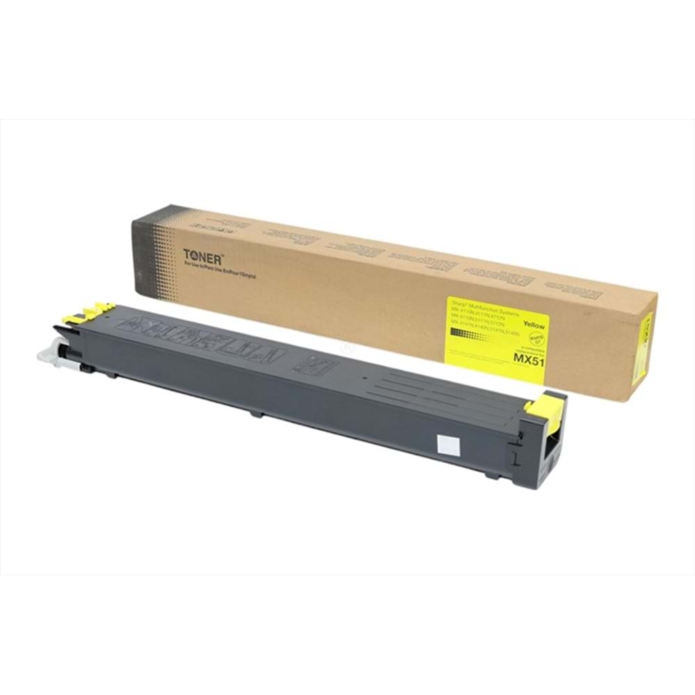 Sharp MX-4110N Sarı Toner, MX 4110, MX 5110, MX 5111, MX 5112, MX 5140, MX 5141, MX-51GTYA, (Made in USA)