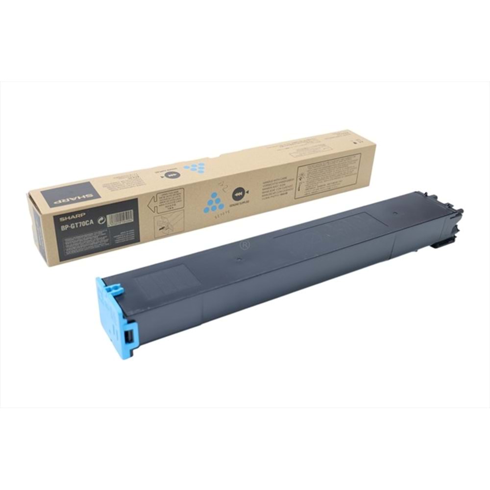 Sharp BP-GT70CA Mavi Orjinal Toner, BP-50C26, BP-50C45, BP-50C55, BP-50C65, BP-70C45, BP-70C65, (24k), Orjinal