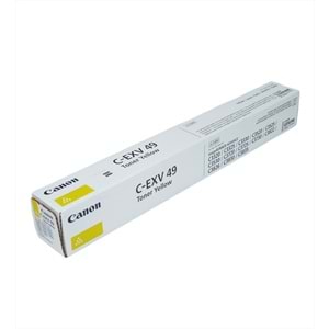 Canon C-EXV 49 Sarı Toner, (Çipsiz), IR C3320, C3325, C3530, DX C3720, C3725, C3835, 8527B002AA, Orjinal