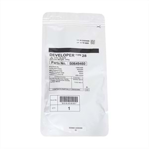 Ricoh TYPE-28 Orjinal Developer, AFICIO 2015, 2018, MP 1600, MP 2000, MP 2500, MP 3010, MP 3350, MP 3353, (B1219640), B1219645, 345g, Orjinal