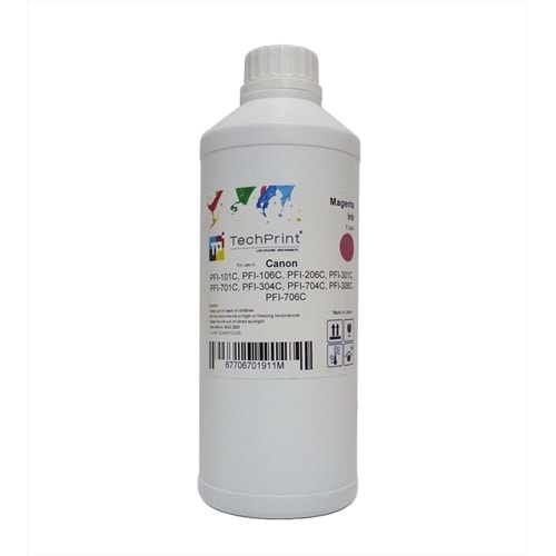 Canon, PFI-706, PFI-701 Magenta Dolum Mürekkebi, (Pigment)1 Litre, CF