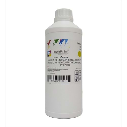 Canon, PFI-706, PFI-701 Yellow Dolum Mürekkebi, (Pigment)1 Litre, CF