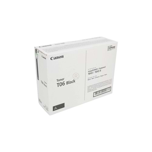 Canon T06 Siyah Toner , IR 1643 I , IR 1643 IF , i-SENSYS X1643P , Orijinal