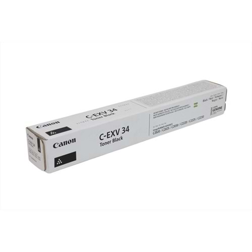 Canon C-EXV 34 Siyah Toner, C 2020, 2030, 3782B002AA, Orjinal