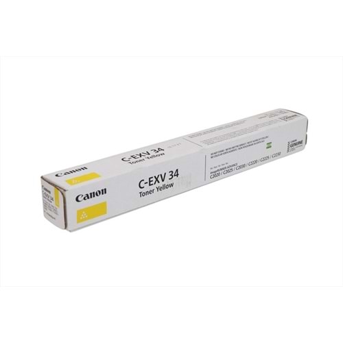 Canon C-EXV 34 Sarı Toner, C 2020, 2030, 3785B002AA, Orjinal