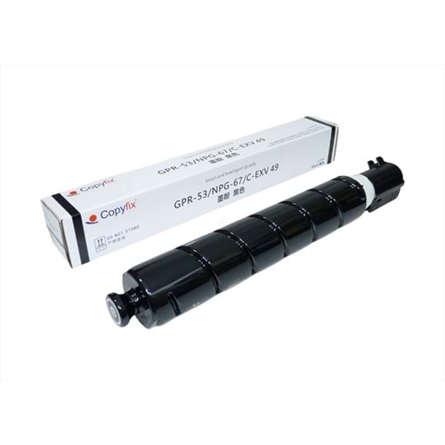 Canon C-EXV 49 Siyah Copyfix Toner, IR C3320, C3325, C3530, DX C3720, C3725, C3835, 8524B002AA, Chipli (790g), YCF