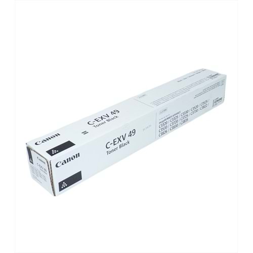 Canon C-EXV 49 Siyah Toner, IR C3320, C3325, C3530, DX C3720, C3725, C3835, 8524B002AA, Orjinal