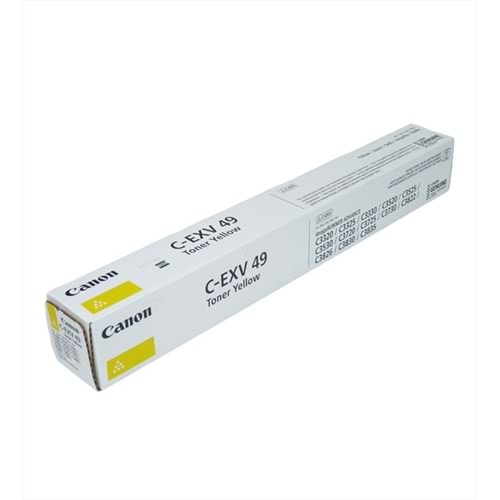 Canon C-EXV 49 Sarı Toner, (Çipsiz), IR C3320, C3325, C3530, DX C3720, C3725, C3835, 8527B002AA, Orjinal