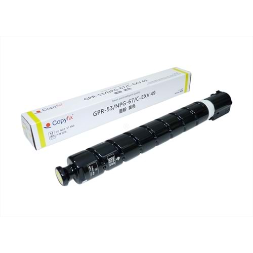 Canon C-EXV 49 Sarı Copyfix Toner, IR C3320, C3325, C3530, DX C3720, C3725, C3835, Chipli (460g), YCF
