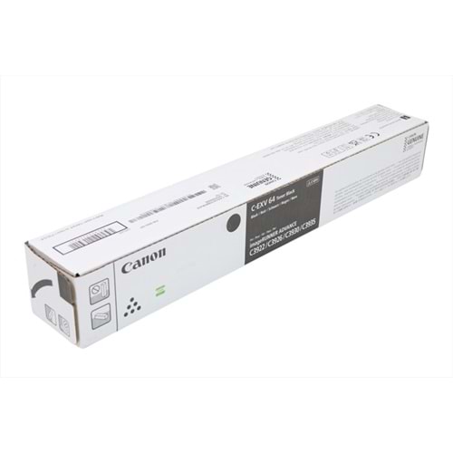 Canon C-EXV-64 Siyah Orjinal Toner, imageRUNNER DX C3922i, C3926i, C3930i, C3935i, Orjinal