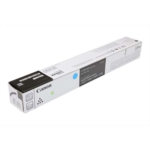 Canon C-EXV-64 Mavi Orjinal Toner, imageRUNNER DX C3930i C3922i C3935i C3926i, Orjinal