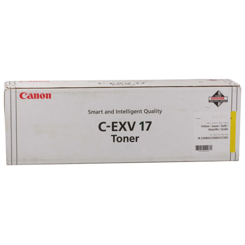 Canon C-EXV 17 Sarı Toner, IR C 4080, IR C 4580, IR C 5180 I, IR C 5185, 0259B002AA, Orjinal