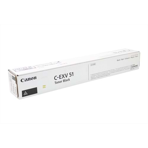 Canon C-EXV 51 Siyah Toner, IR C 5535, 5540, 5550, (0481C002), Orjinal