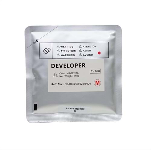 Kyocera Mita TK-898 Copyfix Kırmızı Developer FS C 8020, FS C 8025, FS C 8520, TASKALFA 205 C, TASKALFA 255 C, 210g, YCF