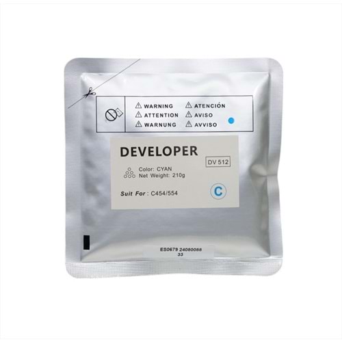 KN, DV-512 Mavi Muadil Developer, C224, C284, C454, DV214C, 221C, 226C, 311C, 313C, 512C, 619C, 210g, YCF