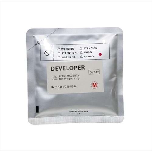 KN, DV-512 Kırmızı Muadil Developer, C224, C284, C454, DV214M, 221M, 226M, 311M, 313M, 512M, 619M, 210g, YCF