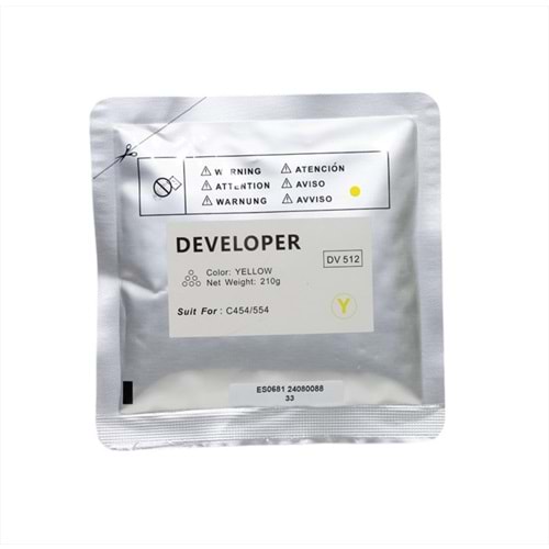 KN, DV-512 Sarı Muadil Developer, C224, C284, C454, DV214Y, 221Y, 226Y, 311Y, 313Y, 512Y, 619Y, 210g, YCF