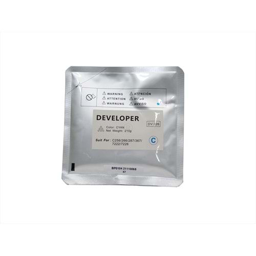 KN, DV-214 Mavi Muadil Developer, C227, C287, DV214C, 221C, 226C, 311C, 313C, 512C, 619C, 210g, YCF