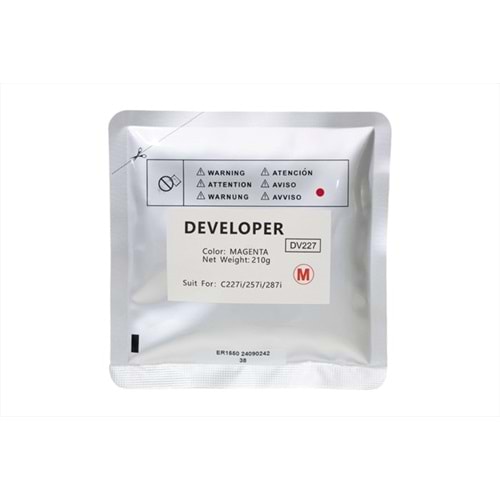 Konica Minolta DV227 Kırmızı Copyfix Developer, BIZHUB C 227i, C 257i, C 287i, DV-227M, 210g, YCF