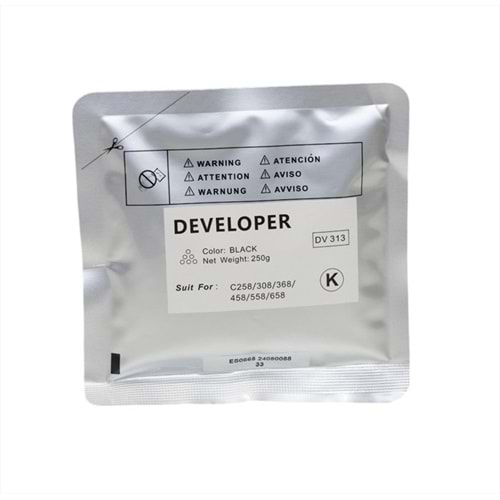KN, DV-313 Siyah Muadil Developer, C224, C284, C454, DV214K, 221K, 226K, 311K, 313K, 512K, 619K, 210g, YCF