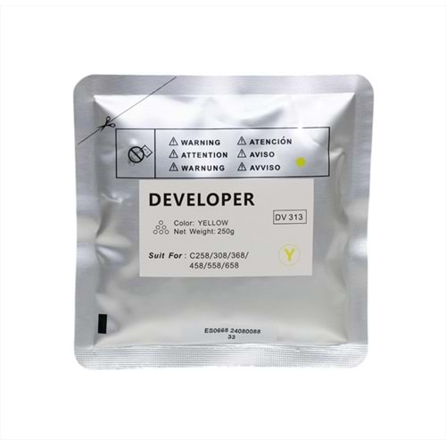 KN, DV-313 Sarı Muadil Developer, C227, C287, DV214Y, 221Y, 226Y, 311M, 313M, 512Y, 619Y, 210g, YCF