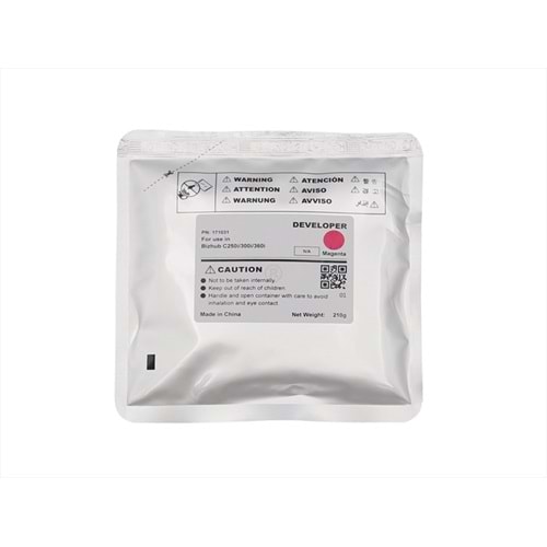 KN, DV-315M Kırmızı Muadil Developer, BIZHUB C 250 I, BIZHUB C 300 I, BIZHUB C 360 I, DV-315M, 210 g. CCF, P.171031