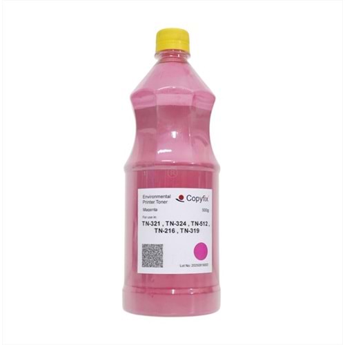 KN, Bizhub C224, TN-321, TN-324, TN-512, TN-216, TN-319 Copyfix Kırmızı Dolum Toneri, 500G Bottle, ICF