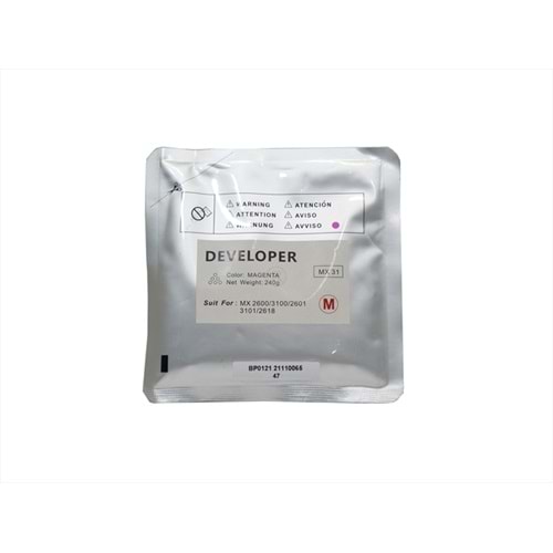 Sharp MX-31 Copyfix Kırmızı Developer MX 2301, MX 2600, MX 3100, MX 4100, MX 4101, MX 5000, MX 5001, 240g, YCF