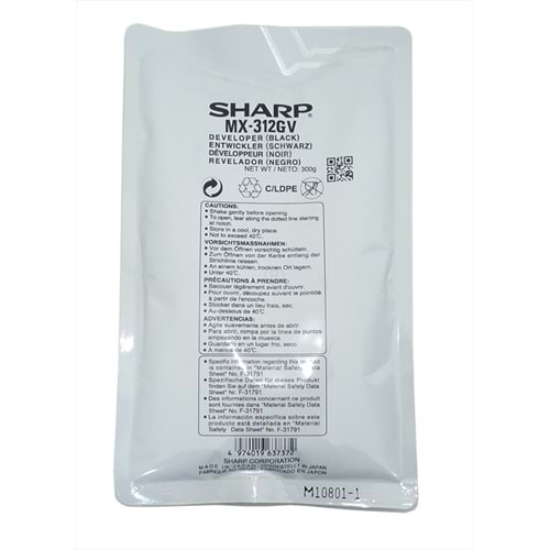 Sharp MX-312 Developer AR 6020, MX M 260, MX M 264, MX M 310, MX M 315, MX M 354, MX M 356, MX-312 FV, MX-312GV, Orjinal