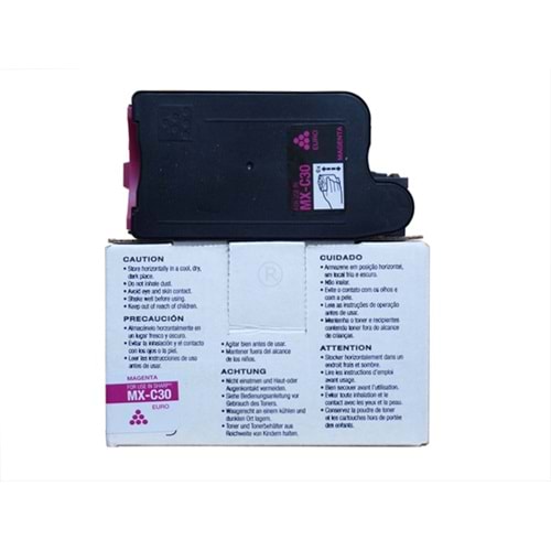 Sharp MX C250 Kırmızı Toner, MX C 250, MX C 300, MX C 301, MX C 303, MX C 304, MX-C30GTM, 120 gr., (Made in USA)